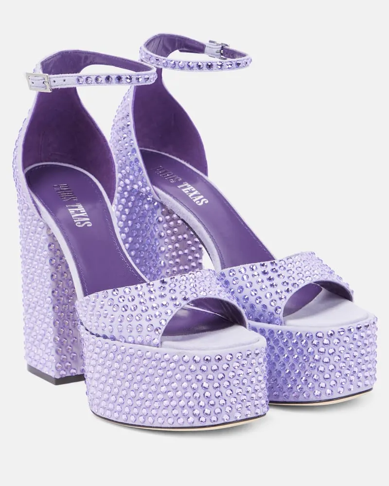 Paris Texas Verzierte Plateausandalen Holly Tatiana Violett