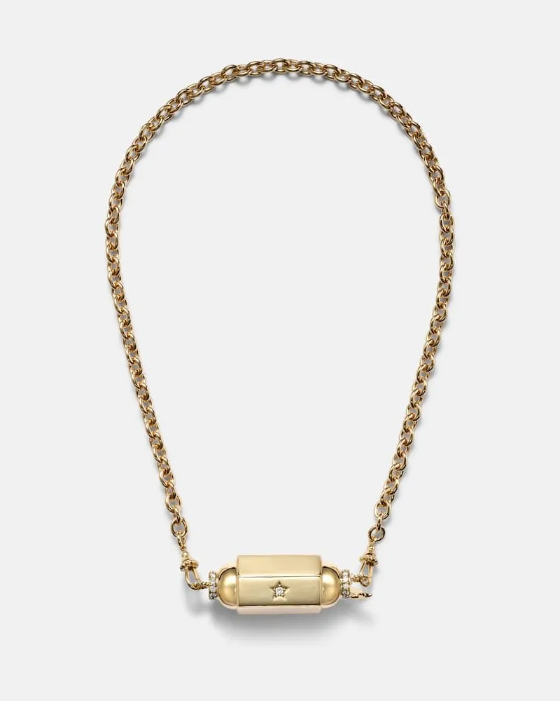 Marie Lichtenberg Halskette Jumbo aus 18kt Gelbgold mit Diamanten Gold