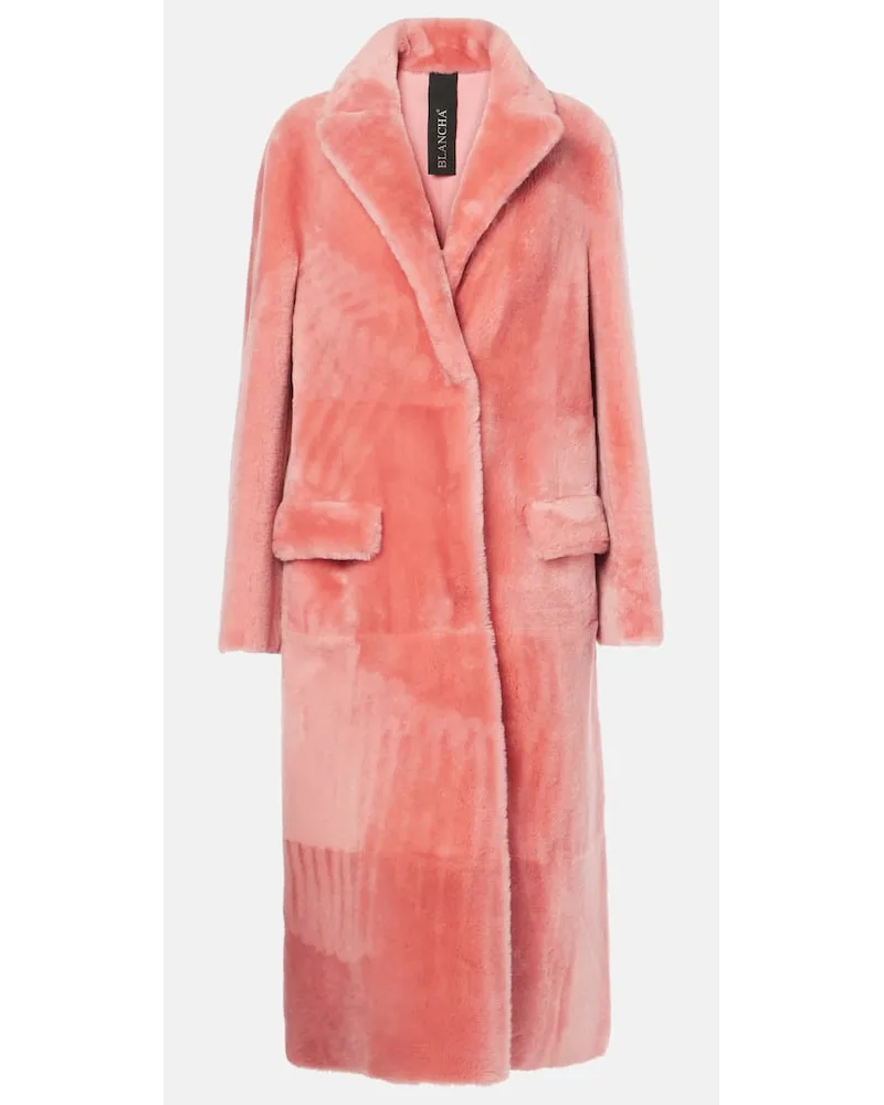 BLANCHA Mantel aus Shearling Pink