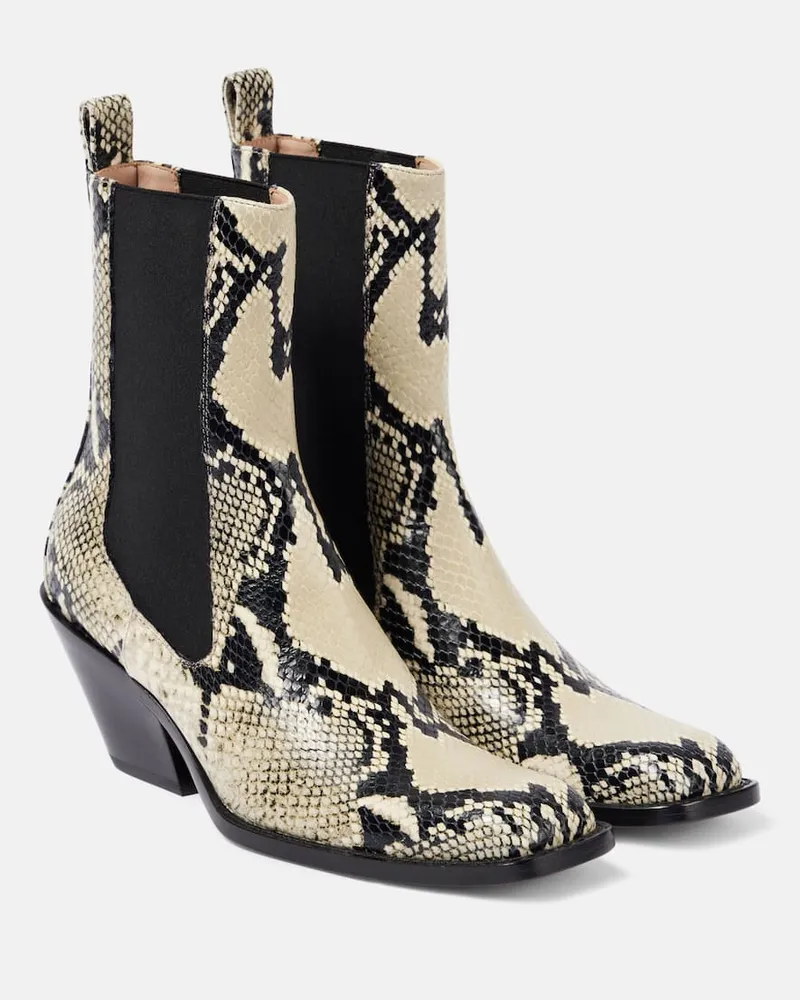 KHAITE Chelsea Boots Austin 80 aus Leder Multicolor