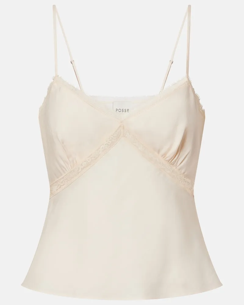 Posse Top Perla mit Spitze Weiß