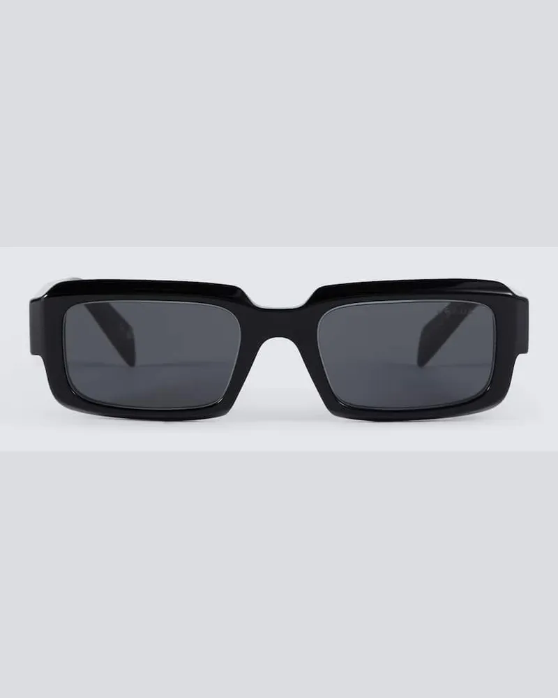 Prada Eckige Sonnenbrille Symbole Schwarz