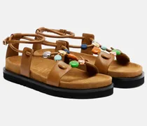 Paula's Ibiza Sandalen Pebble Beads aus Leder
