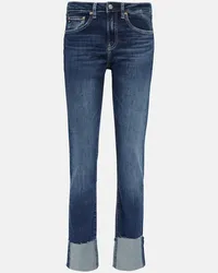 Adriano Goldschmied Mid-Rise Slim Jeans Girlfriend Blau