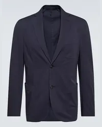 Incotex Blazer aus einem Baumwollgemisch Blau