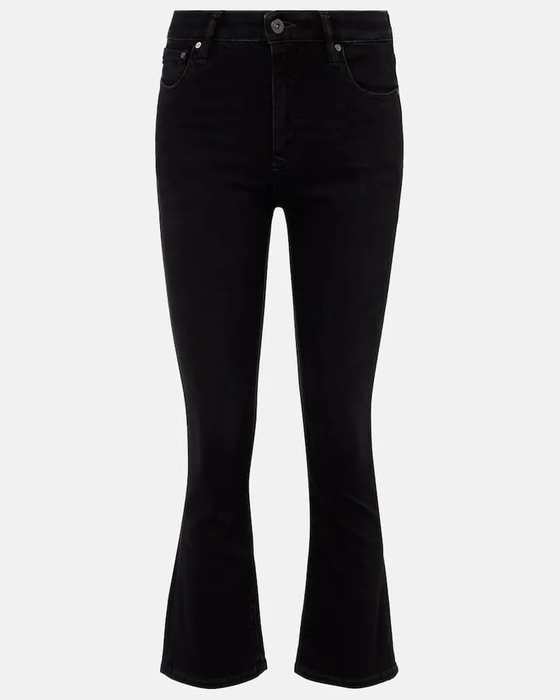 Adriano Goldschmied Cropped Flared Jeans Jodi Schwarz