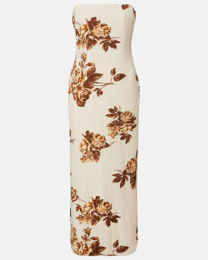 Magda Butrym Bedrucktes Maxikleid Beige