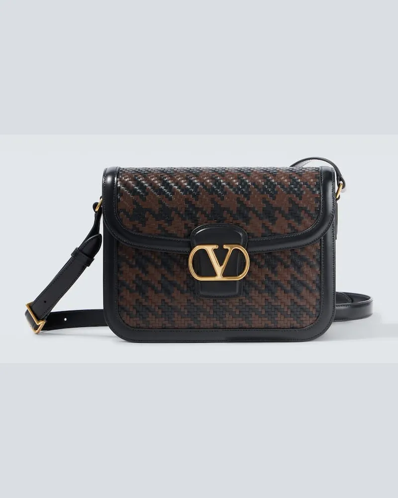 Valentino Garavani Crossbody Bag 9TO5 aus Leder Schwarz