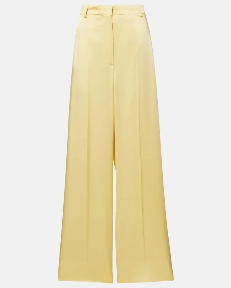 Stella McCartney Weite High-Rise-Hose Gelb