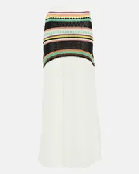 Chloé Chloe High-Rise-Maxirock aus Wolle Multicolor