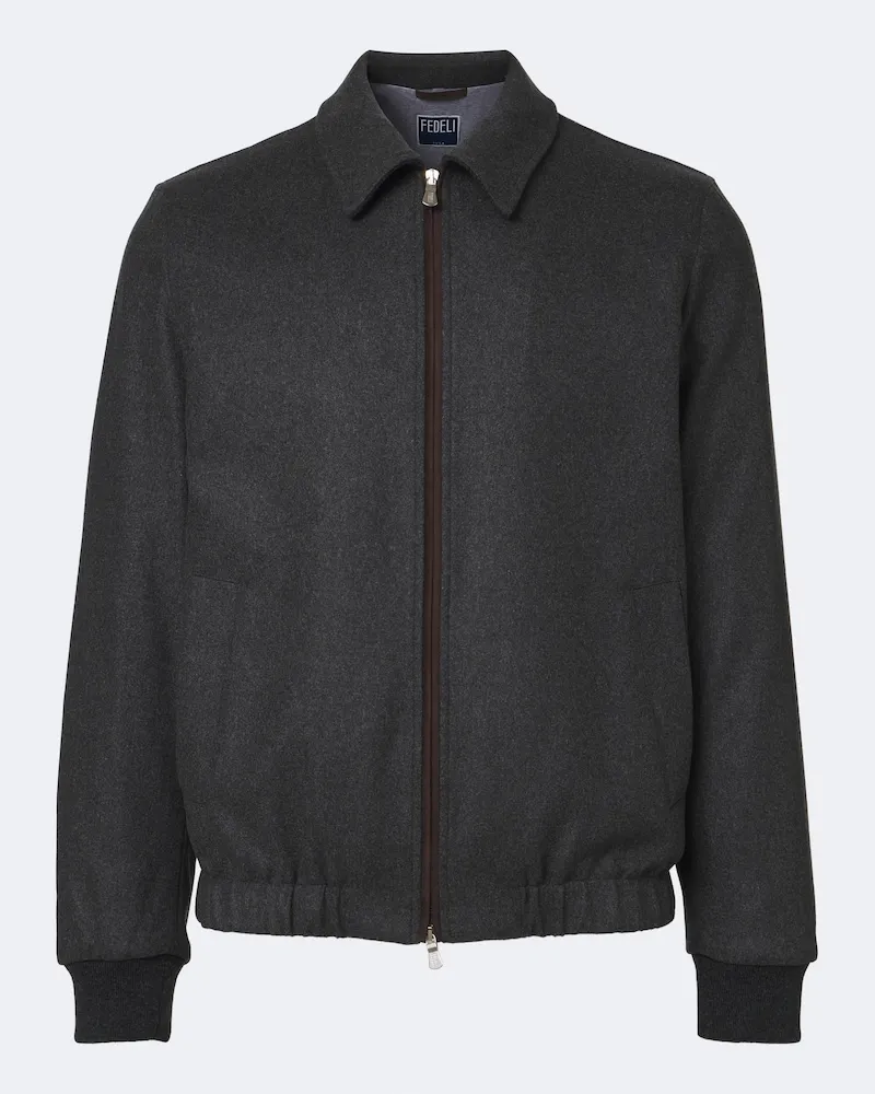 Fedeli Blouson aus Kaschmir Grau