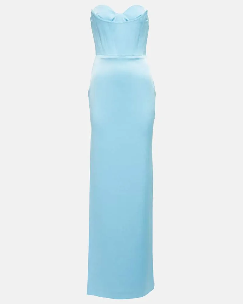 Alex Perry Maxikleid Honore aus Crêpe Blau