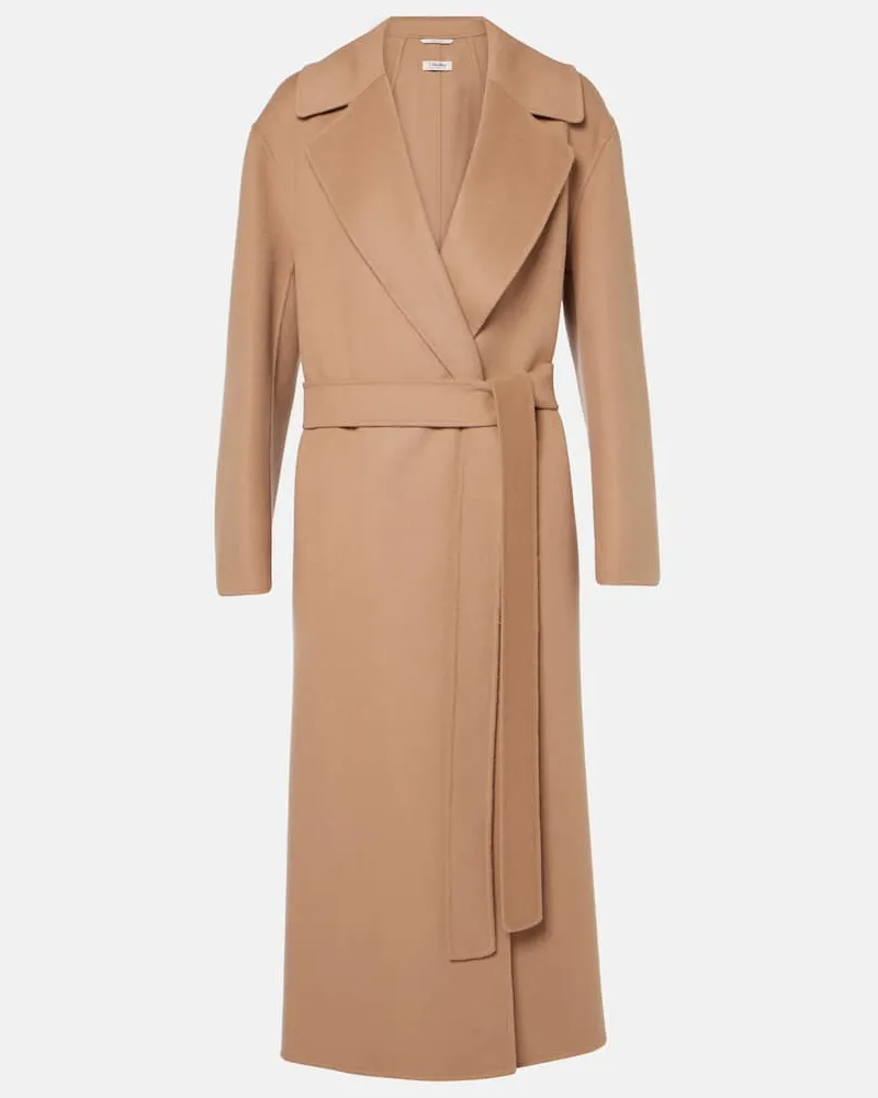 Max Mara Mantel Livia aus Schurwolle Beige
