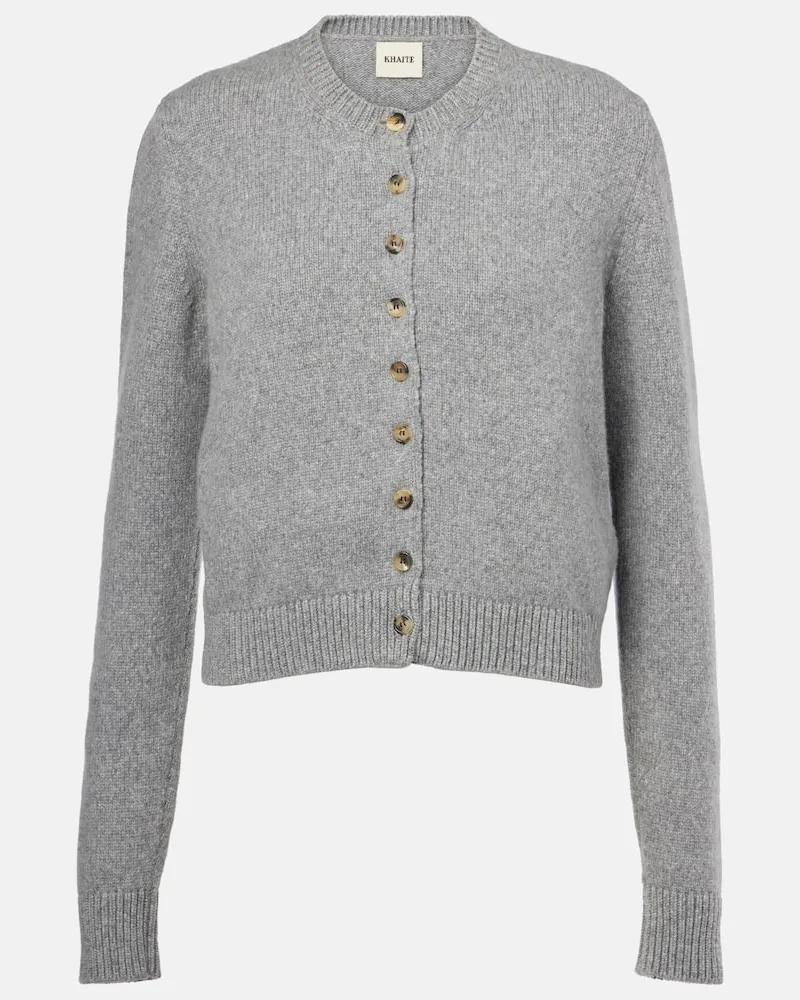 KHAITE Cardigan Everheart aus Kaschmir Grau