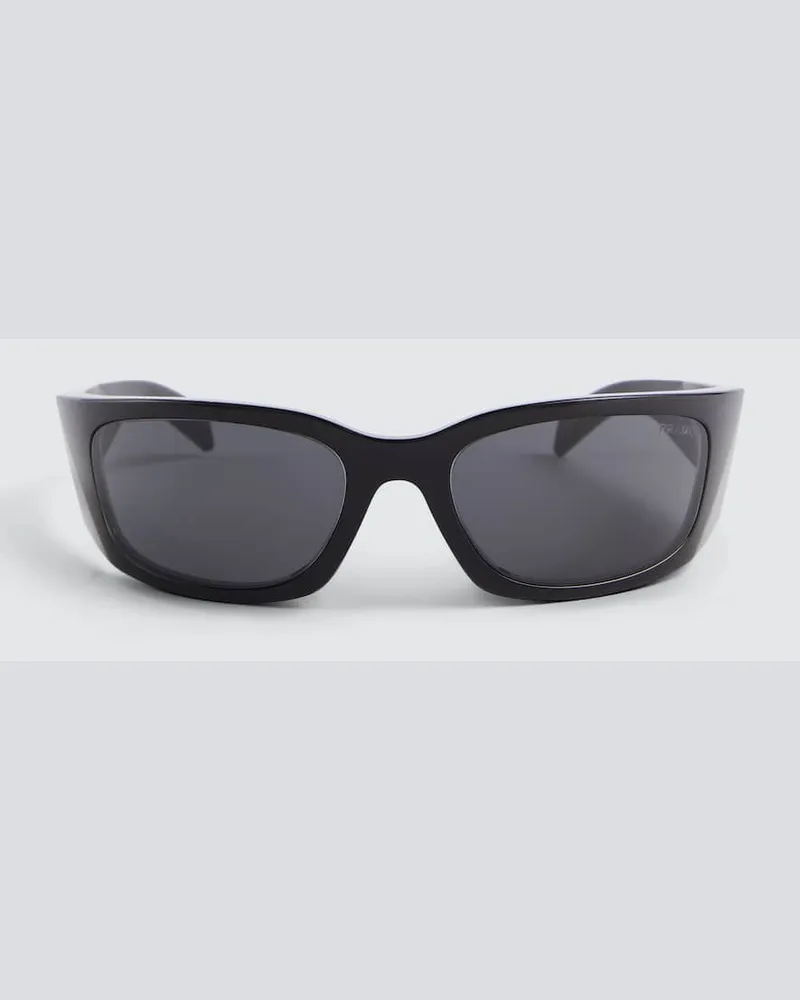 Prada Eckige Sonnenbrille Prada Symbole Schwarz