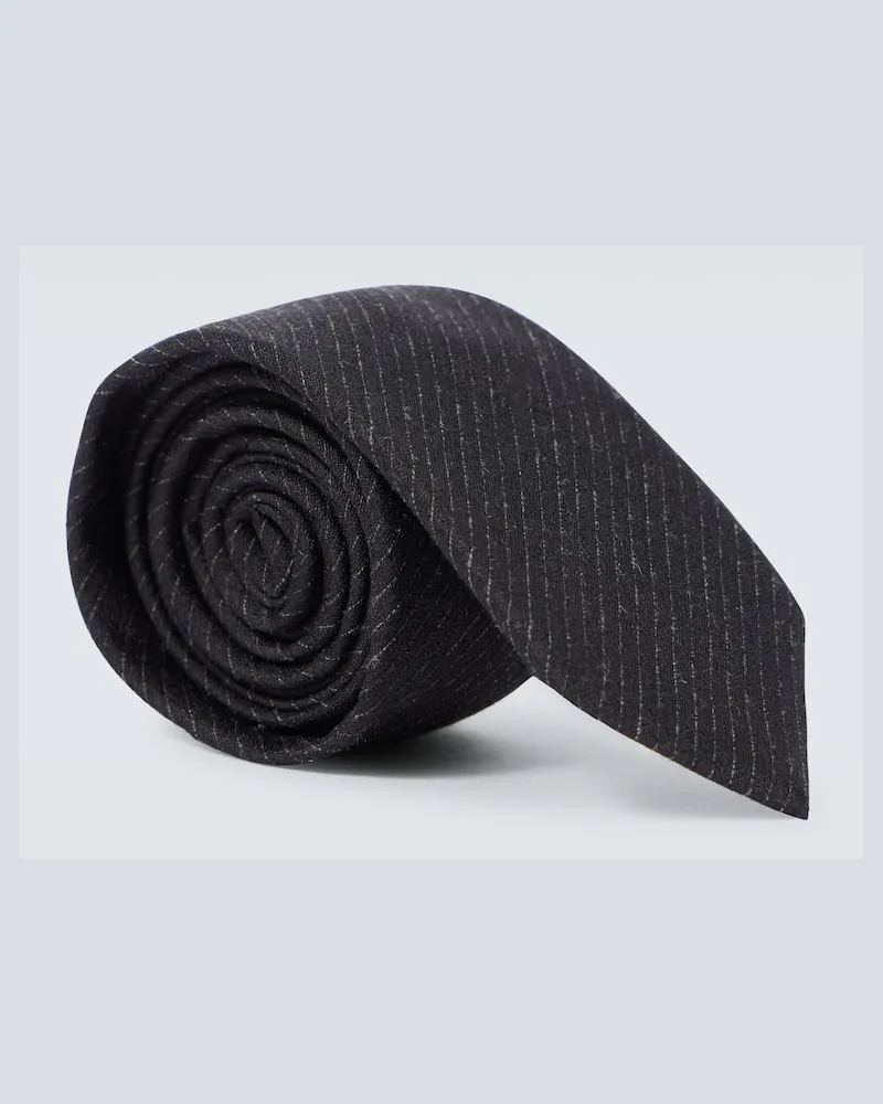 Saint Laurent Krawatte aus einem Seidengemisch Schwarz