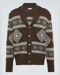 Brunello Cucinelli Cardigan aus Kaschmir-Jacquard Braun