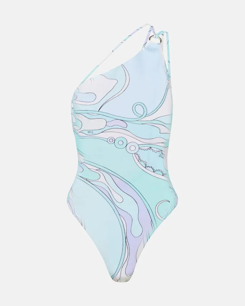 Emilio Pucci Badeanzug Orchidee Türkis