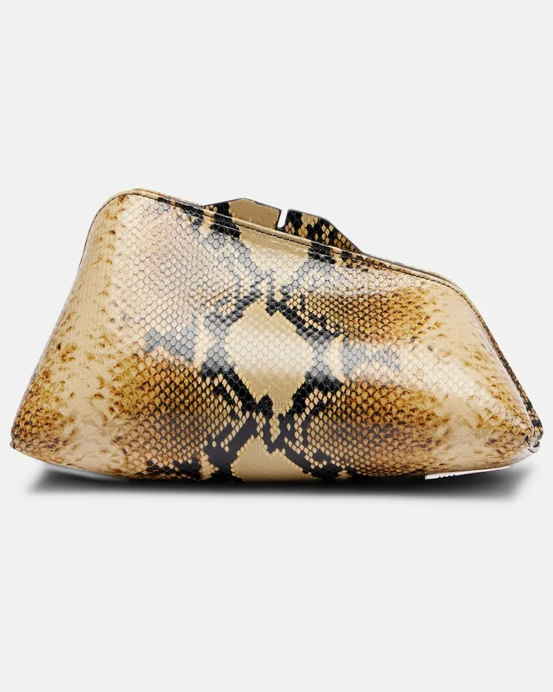 ATTICO Clutch 8.30 PM aus Leder Beige