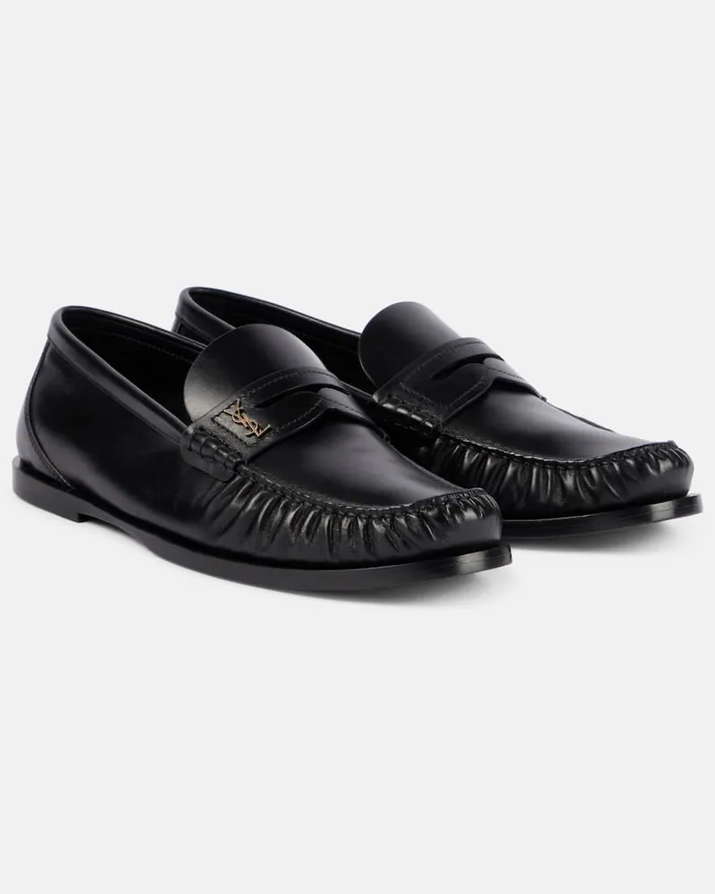 Saint Laurent Loafers Laurent aus Leder Schwarz