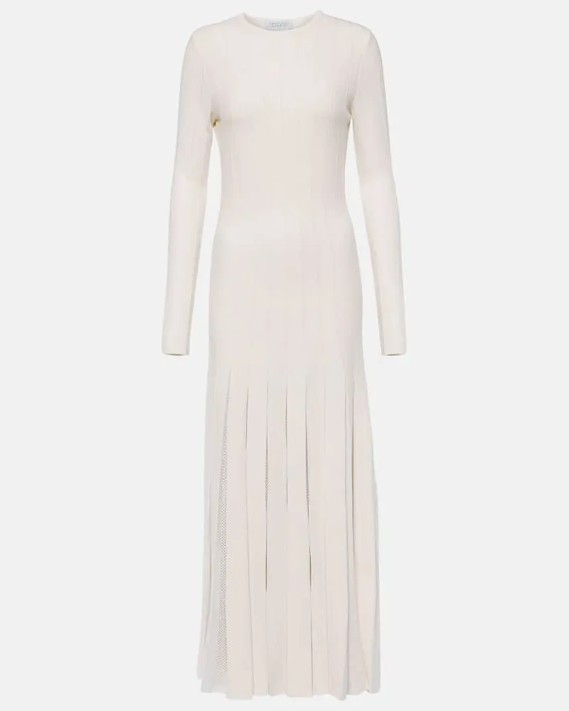 Gabriela Hearst Midikleid Walsh aus Wolle und Seide Weiß