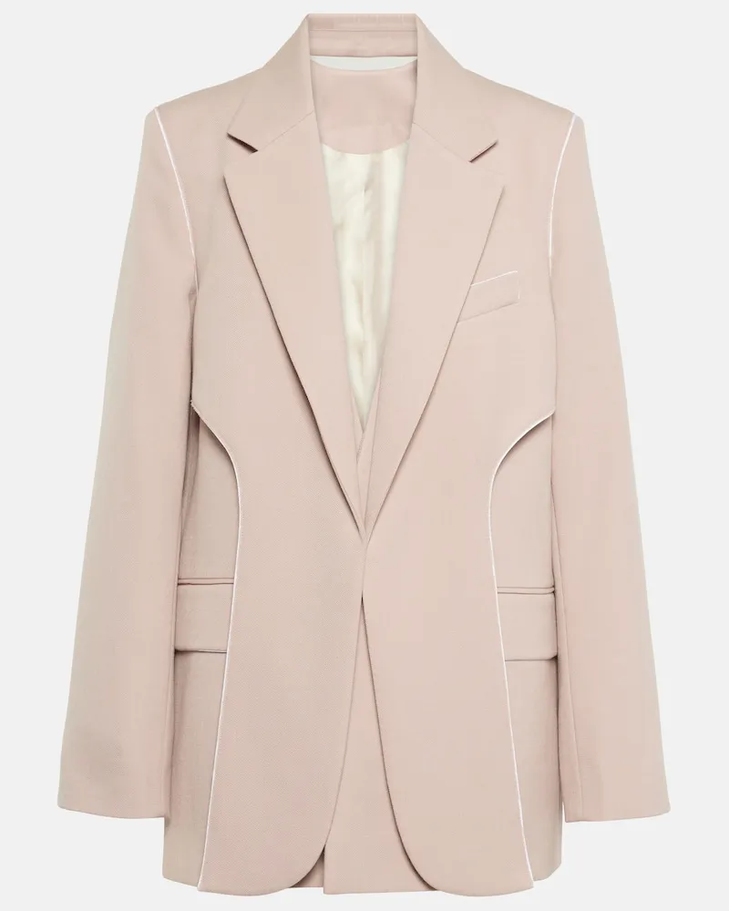 Victoria Beckham Blazer aus einem Wollgemisch Rosa