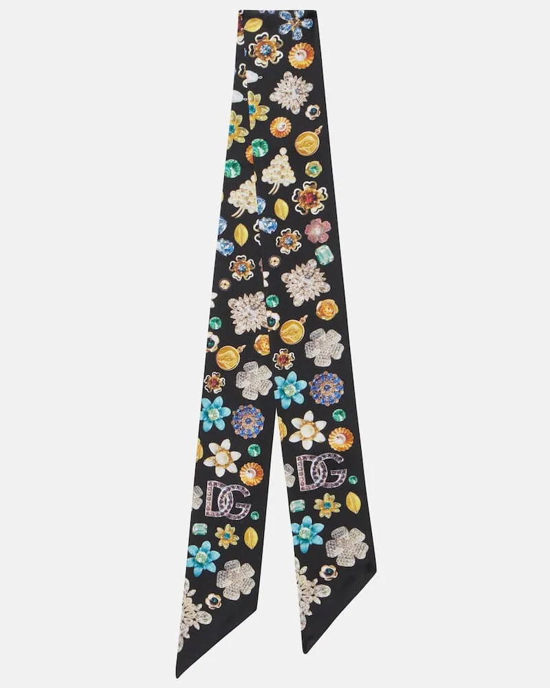 Dolce & Gabbana Tuch aus Seiden-Twill Multicolor