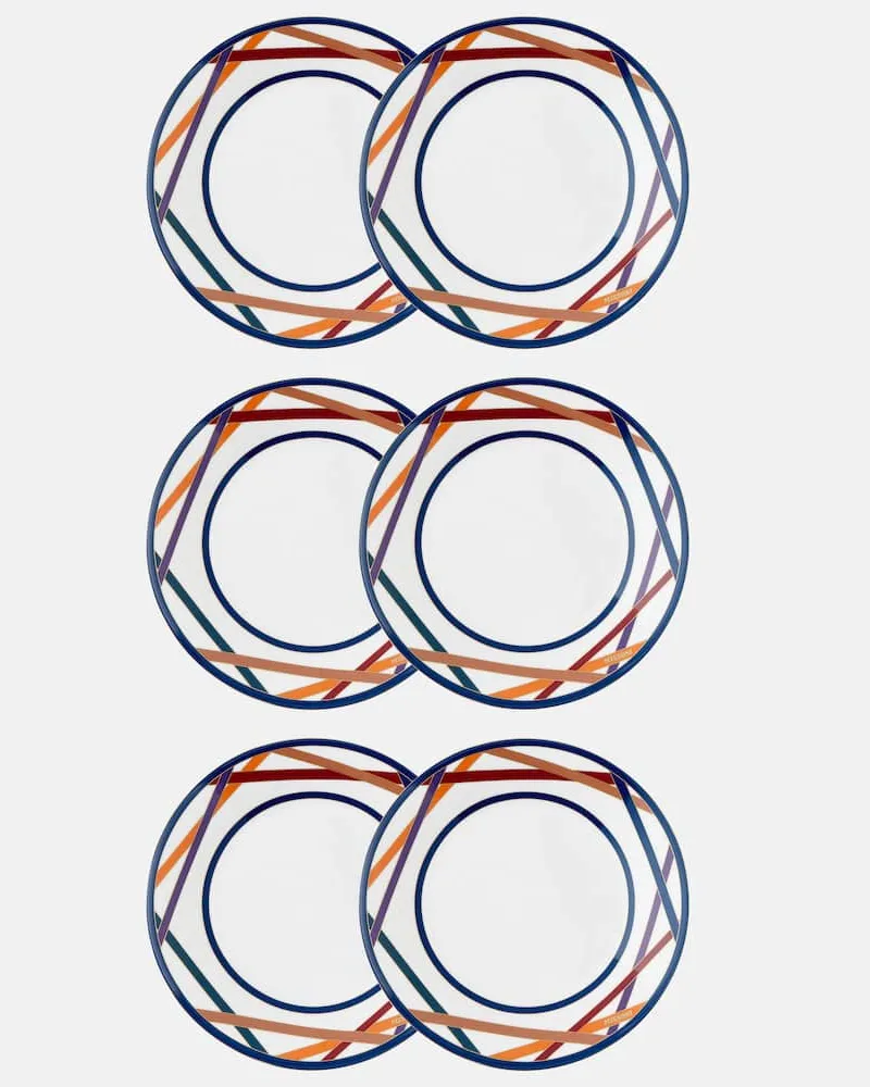 Missoni Set Nastri aus sechs Suppentellern Multicolor