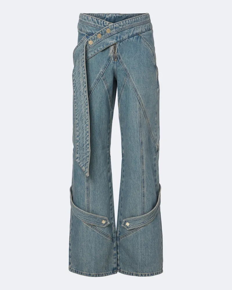 Blumarine Wide-Leg Jeans Blau