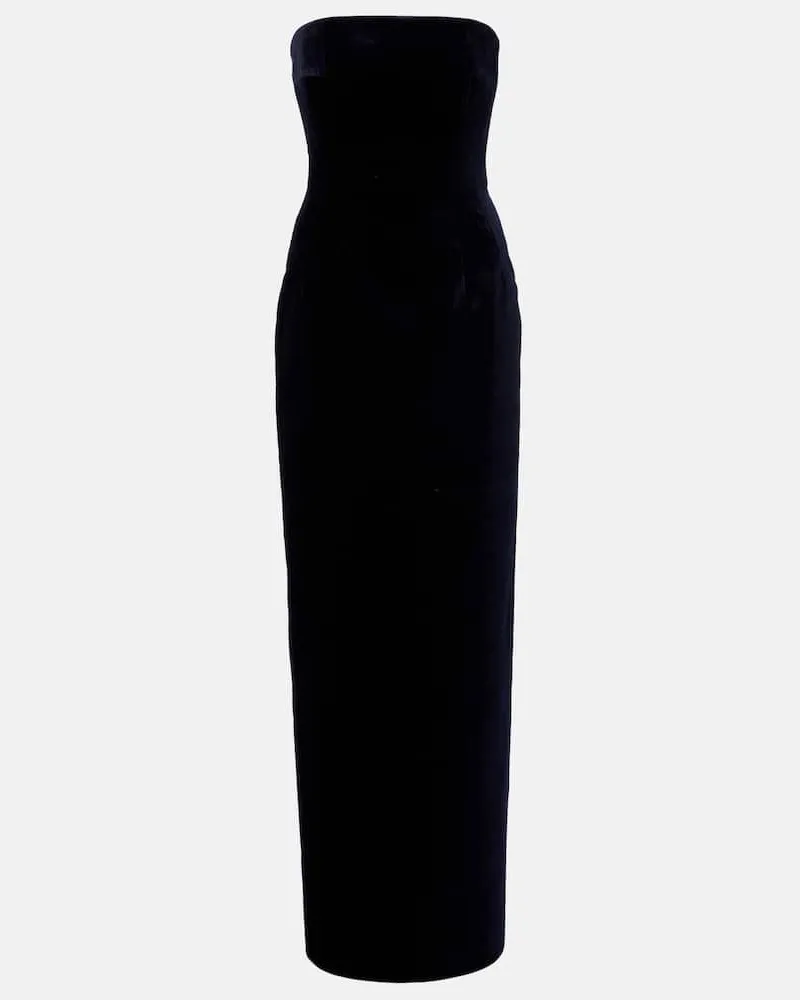 EMILIA WICKSTEAD Robe Laelia aus Baumwollsamt Blau