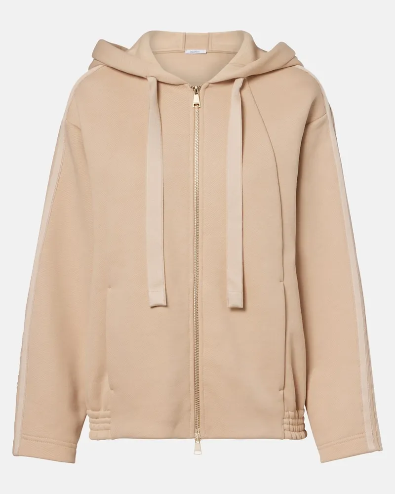 Max Mara Kapuzenjacke Omelia aus Baumwolle Beige