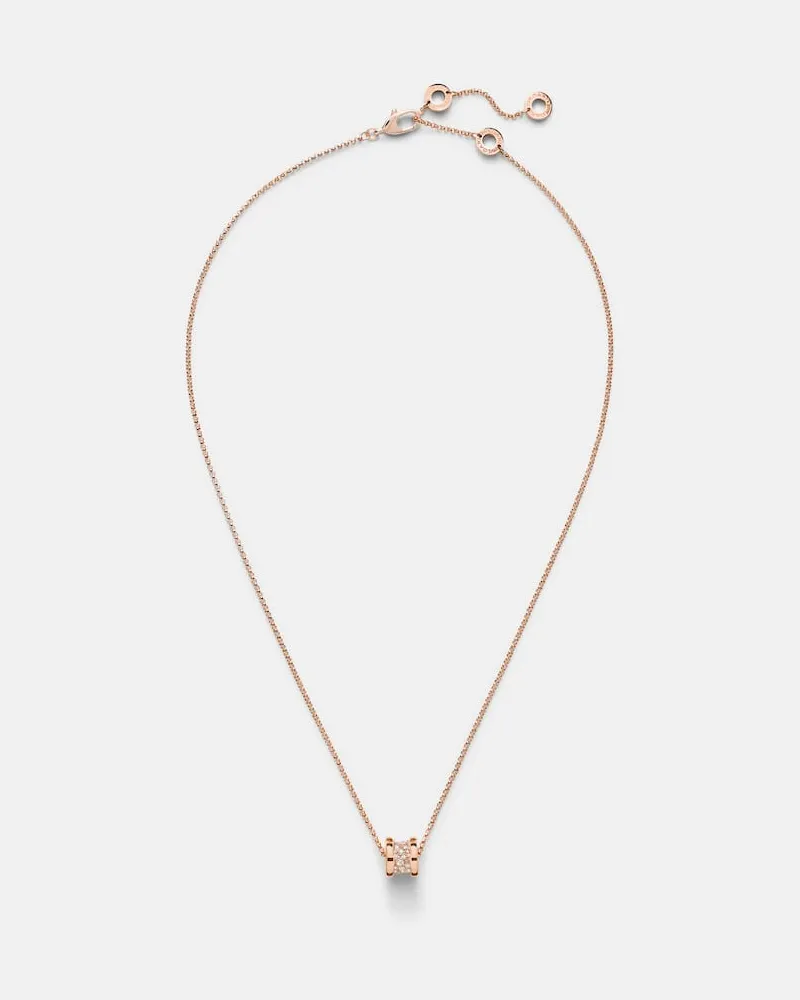Bulgari Halskette B.zero1 aus 18kt Roségold mit Diamanten Pink