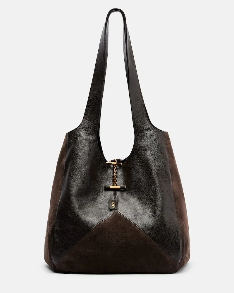 Chloé Chloé Schultertasche Chloé Balloon Medium aus Leder Braun