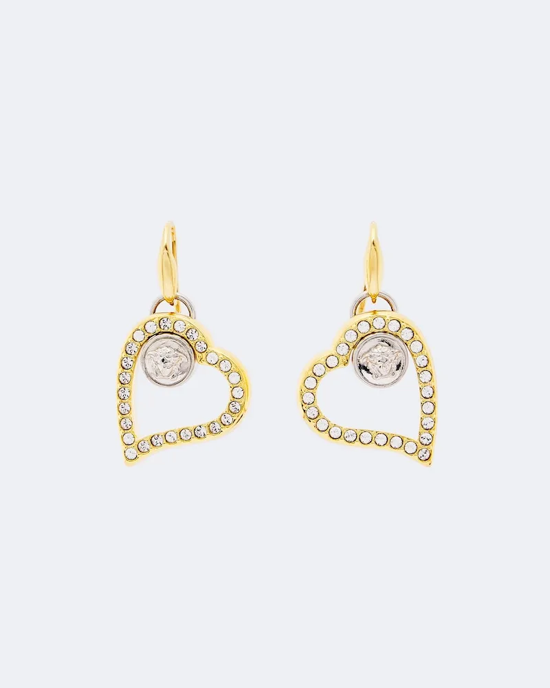 Versace Ohrringe Medusa mit Kristallen Gold
