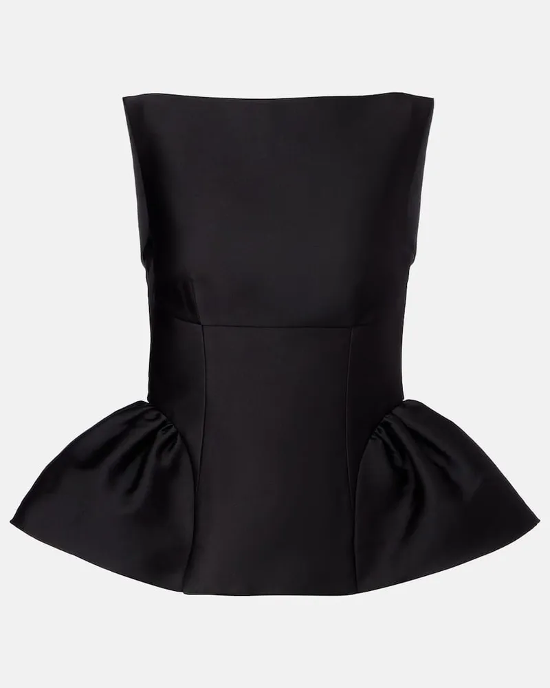 Roland Mouret Top aus Taft Schwarz