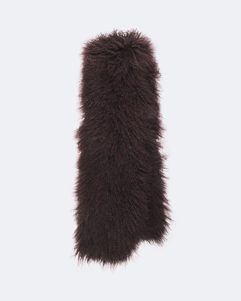 De La Vali Schal Zeraphine aus Shearling Braun