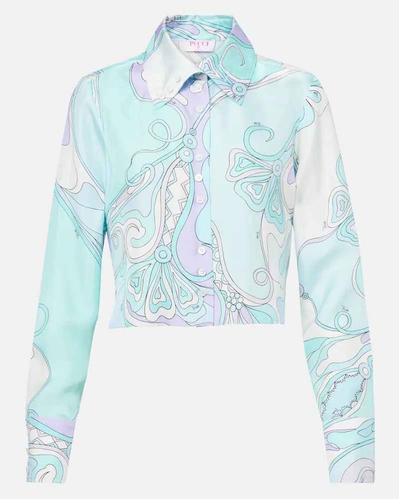 Emilio Pucci Hemd Orchidee aus Seide Multicolor