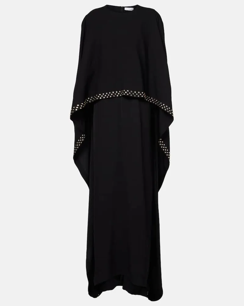 Stella McCartney Maxikleid mit Kristallen Schwarz