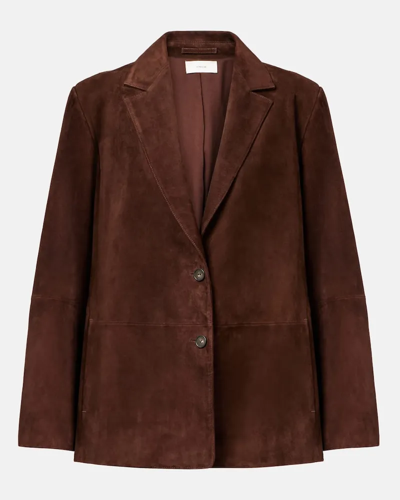 Vince Blazer aus Veloursleder Braun