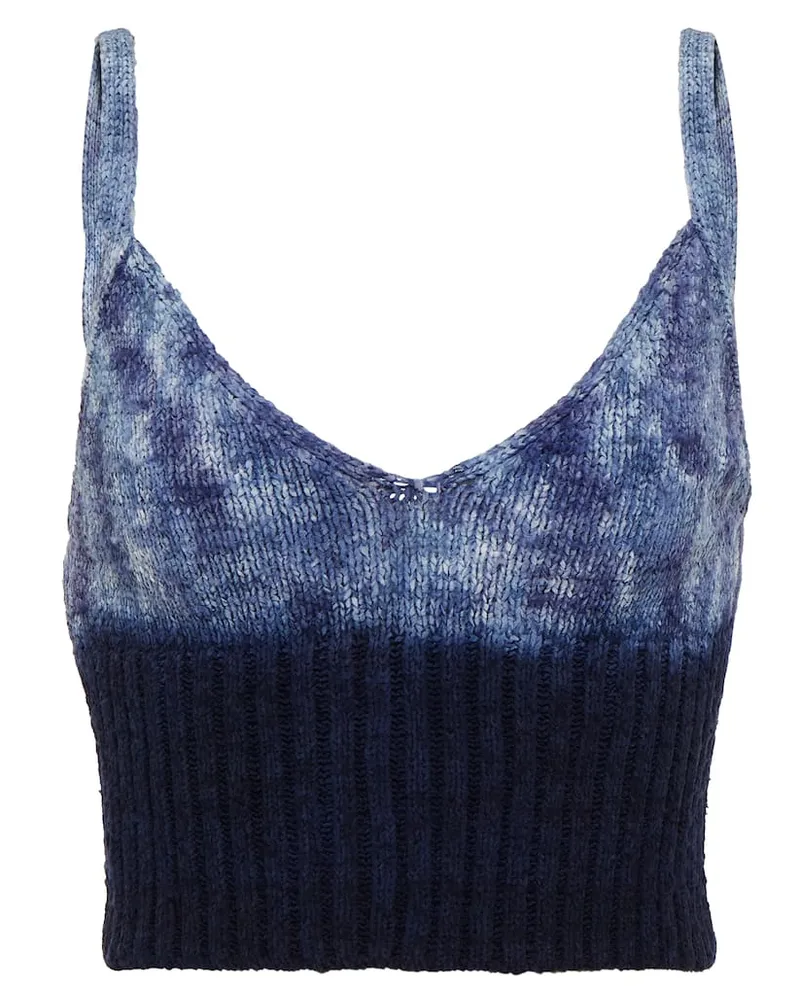 Altuzarra Cropped-Top Sim aus Seide Blau