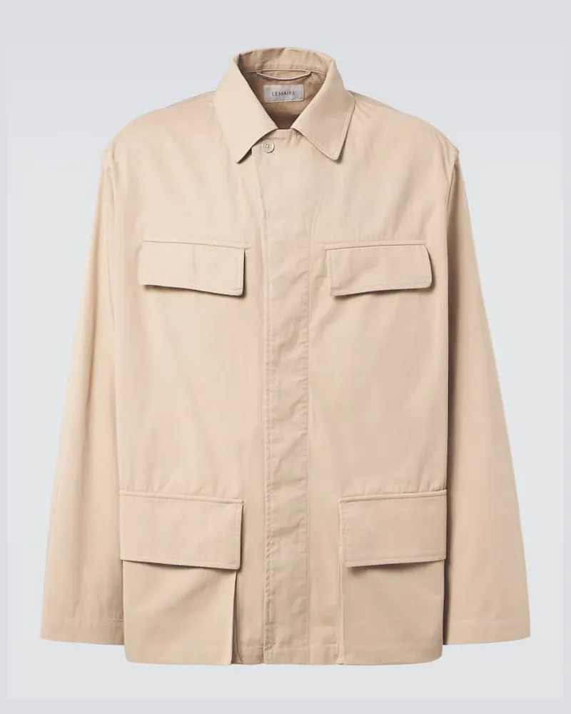Christophe Lemaire Hemdjacke aus Baumwoll-Twill Beige