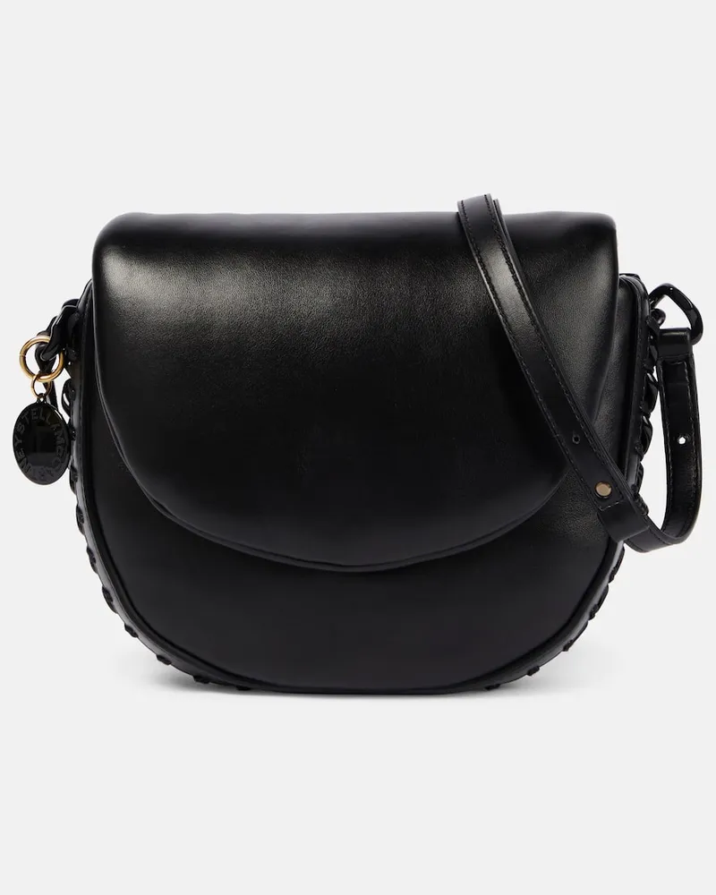 Stella McCartney Schultertasche Frayme Medium aus Lederimitat Schwarz