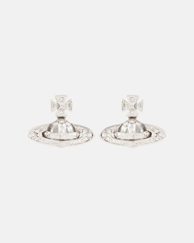 Vivienne Westwood Ohrringe Pina Bas Relief mit Kristallen Silber