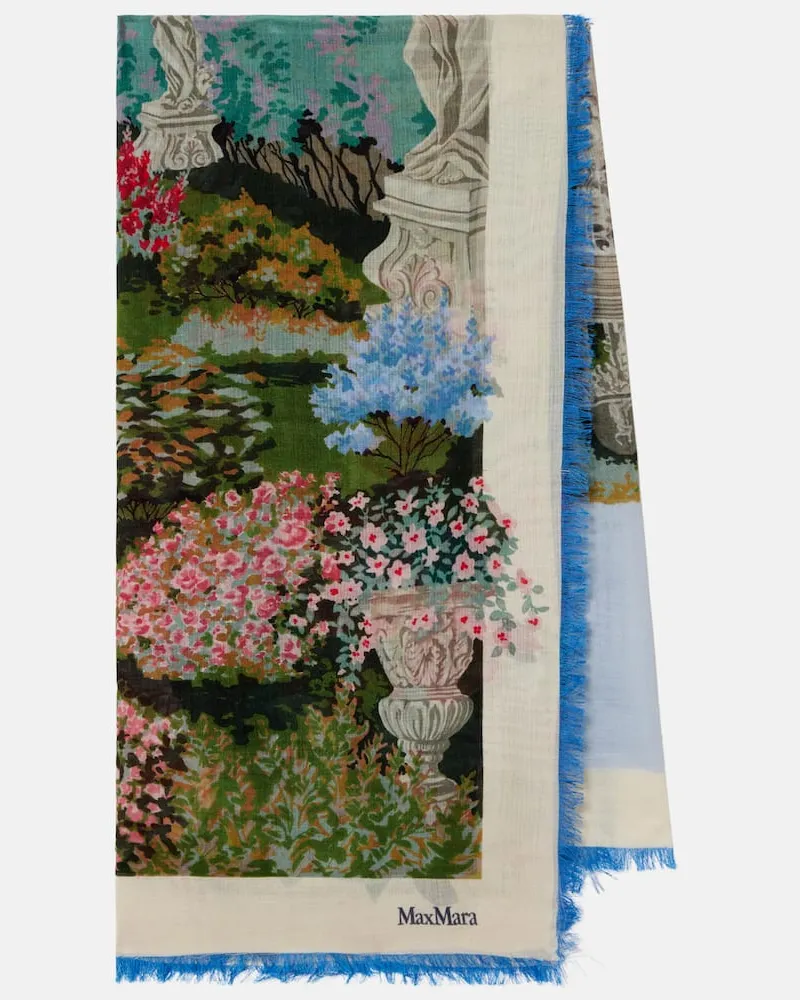 Max Mara Tuch Camice aus Wolle und Seide Multicolor