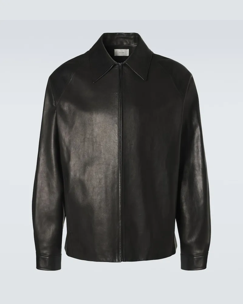 The Row Jacke Mount aus Leder Schwarz