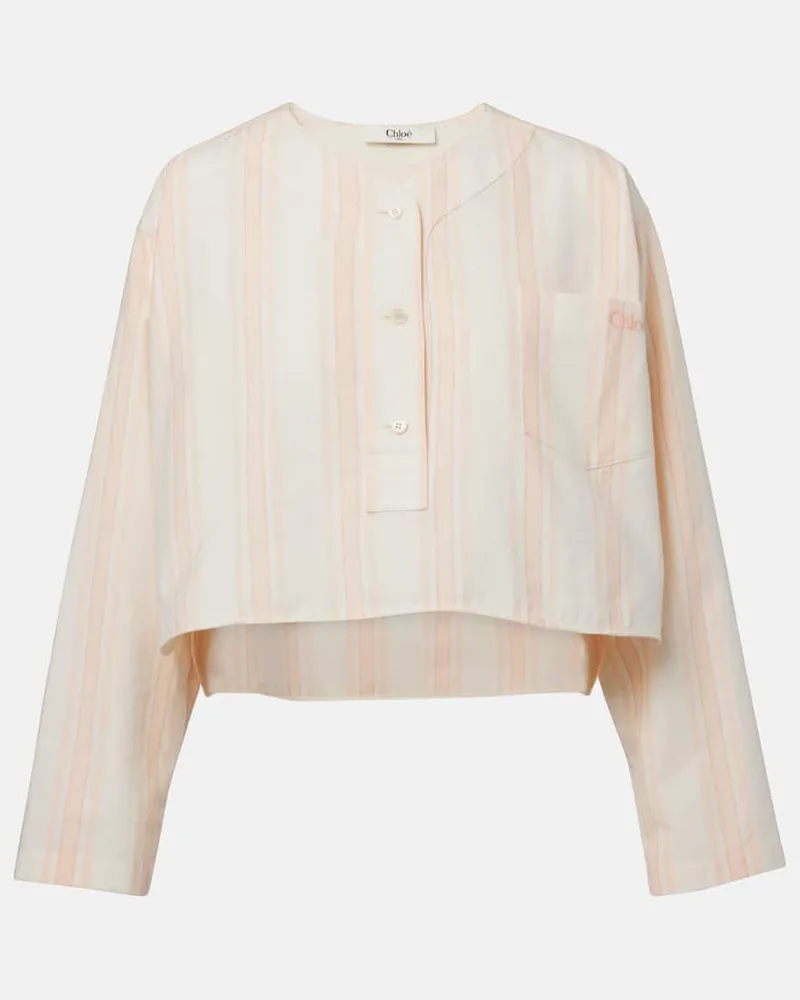 Chloé Chloé Cropped-Top aus Baumwolle Weiß