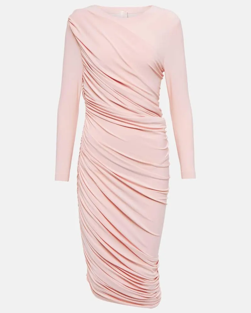 Norma Kamali Midikleid Diana aus Jersey Pink