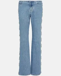 7 for all mankind Verzierte Jeans Slouchy Bootcut Blau