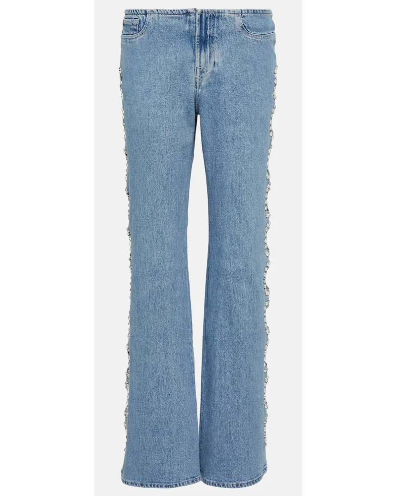 7 for all mankind Verzierte Jeans Slouchy Bootcut Blau