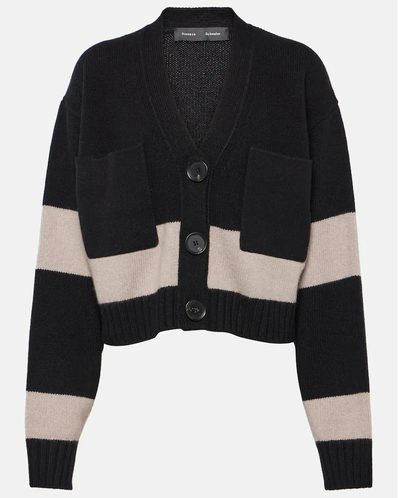 Proenza Schouler Cardigan Sofia aus Wolle und Kaschmir Schwarz